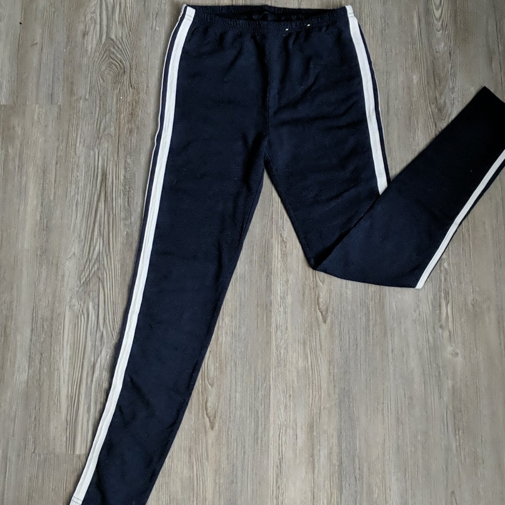 White and blue leggings